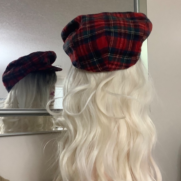 Vintage Pendleton Wool Plaid Red Cap fit women’s L-XL - Picture 13 of 15